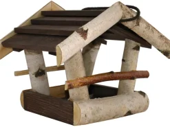 Vogelbedarf^Vogelfutterhaus Birke/Pinie Braun Klein