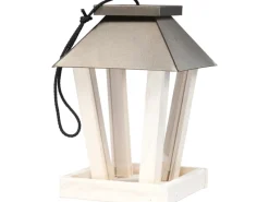 Vogelhaus Schiebedach Metall Kupferfarben Kiefernholz