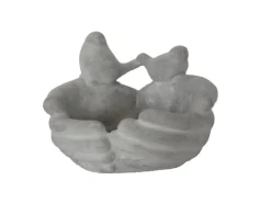 Sunny Garden Vogeltränke 15 cm x 16 cm Zementgrau