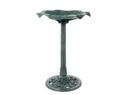 Vogeltränken^Vogeltränke Blüte mit Standfuß aus Kunststoff 70 cm Grün
