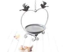 Vogeltränke Hängend Herz Metall 59 cm