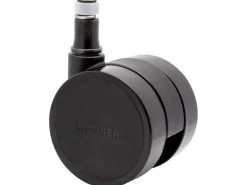 Wagner Drehstuhl-Doppelrolle 5er Set Konkav Ø 5 cm Schwarz