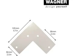 Wagner design yourself Kommode^Wagner Möbelbein Hairpin Länge 200 mm Light Grey