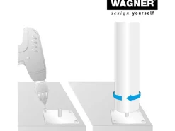 Wagner Vitrinen^Möbelbein Telescope Ø 5 cm Justierbar 60 cm - 90 cm