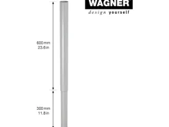 Wagner Vitrinen^Möbelbein Telescope Ø 5 cm Justierbar 60 cm - 90 cm