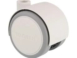 Wagner Kommode|Hocker^Möbel-Doppelrolle Soft Ø 4 cm Weiß-Grau