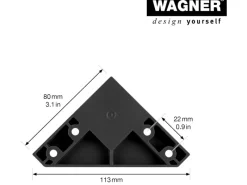 Wagner Regale Schwarz^Möbelfuß 10 cm Schwarz