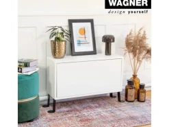 Wagner Weitere Regale^Möbelfuß 5 cm x 12 cm Schwarz-Matt