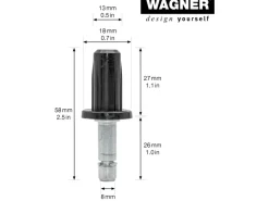 Wagner design yourself Wagner Stift & Einschlaghülse 13 mm SV Verpackung 70 % 2 Stück