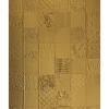 Klebefolien^WALLFACE 13926 COLLAGE Luxus Leder Wand-Paneel Verkleidung Tapete Gold 2600 mm x 1000 mm x 3,5 mm 2,60 m2 Gold