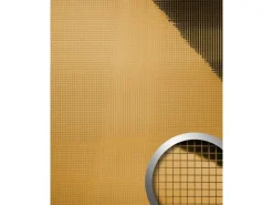 Mosaik^WALLFACE 27373 M-Style Design Platte Wand-Paneel Mosaik Dekor glanz Gold 980 mm x 980 mm x 1,2 mm 0,96 m2 Gold