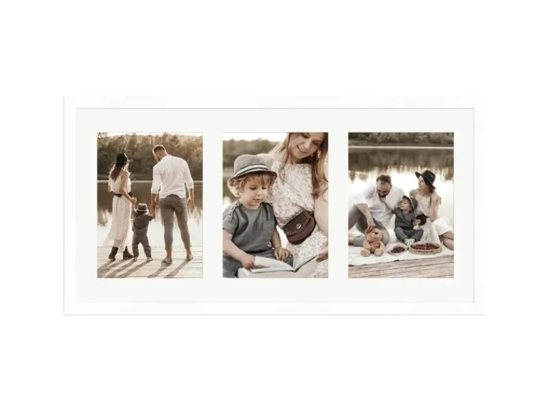 WANDStyle Galerierahmen G950 in 25 x 50 cm für 3 Bilder im Format 13 x 18 cm