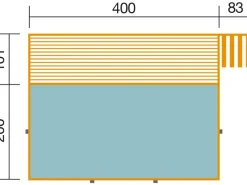 Weka Mosaik^Massivholzpool 595 Gr.1 490 x 309 x 203 cm Blau Mosaik