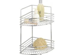 Wenko Eckregale^Badeckregal Milano 2 Ablagen Chrom glänzend