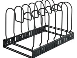 Wenko Regale Schwarz^Deckel- und Pfannenhalter ausziehbar