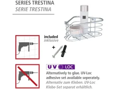 Wenko Wandregale^Eckablage Trestina 25 cm x 10,5 cm 16,5 cm Edelstahl Silber Glänzend