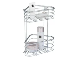 Wenko Eckregal Trestina Edelstahl 2 Etagen