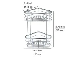 Wenko Eckregal Trestina Edelstahl 2 Etagen