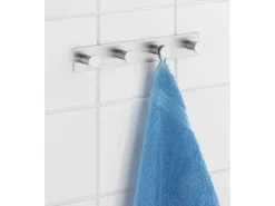 Wenko Hakenleiste Celano Quadro mit 4 Haken Edelstahl Rostfrei