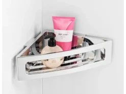 Wenko Power-Loc Eckablage Bralia Kunststoff (ABS) 35 x 8,5 x 20 cm Chrom