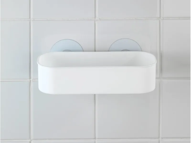 Wenko Static-Loc Wandablage Osimo Kunststoff Weiß