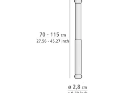 Wenko Teleskop-Duschvorhangstange Luz ausziehbar rostfrei 70 cm - 115 cm