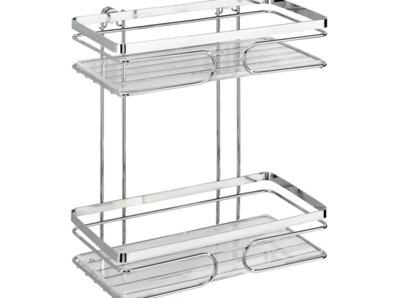 Wenko Wandablage Premium 2 Etagen Edelstahl Glänzend