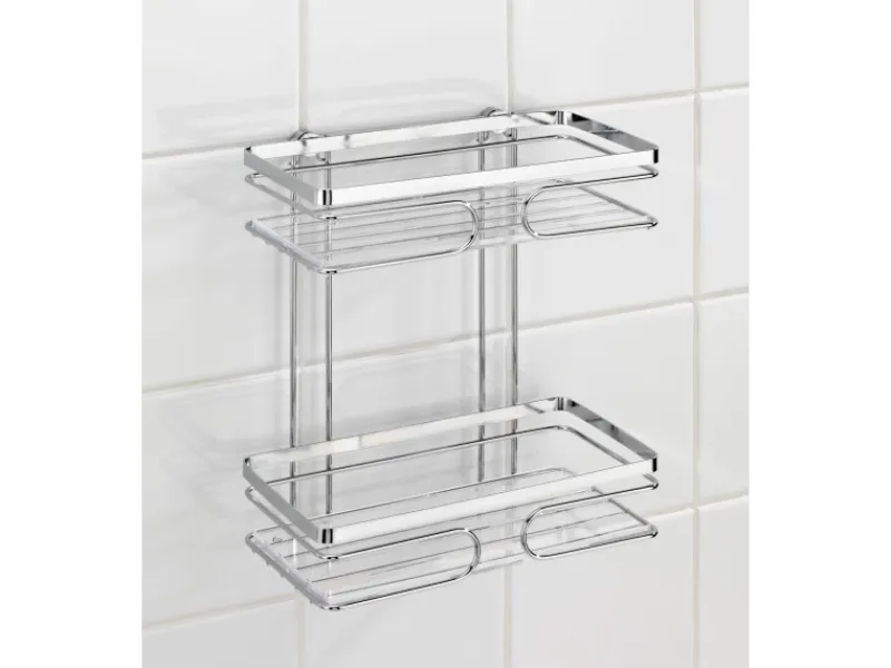 Wenko Wandablage Premium 2 Etagen Edelstahl Glänzend