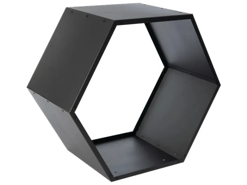 Westmann Stahl Kaminholzregal Biene Schwarz 88x45x77 cm