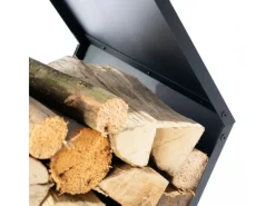 Westmann Stahl Kaminholzregal Biene Schwarz 88x45x77 cm