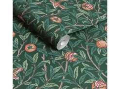 William Morris at Home Dekorative Tapeten^Vliestapete Bird & Pomegranate 10 m x 52 cm Grün FSC®