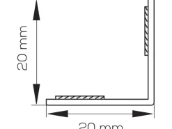 Winkelleiste selbstklebend 20 x 20 mm Länge 2,5 m Weiß