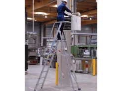 Klapptritte^Zarges Stufenleiter ZAP Safemaster S mit Großer Plattform 5 Stufen