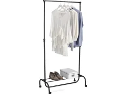 Zeller Rollkleiderständer Metall/Kunststoff 86 x 43 x 108-175 cm Schwarz