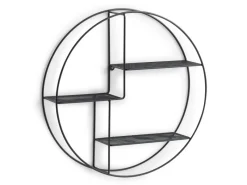 Zeller Metallregale|Regale Massivholz^Wandregal Metall 55 cm x 12 cm Schwarz