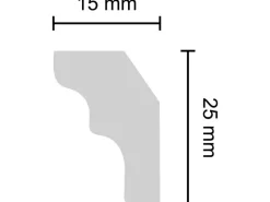 Zierprofile|Deckenplatten^Zierprofil A25 Weiß 1 m