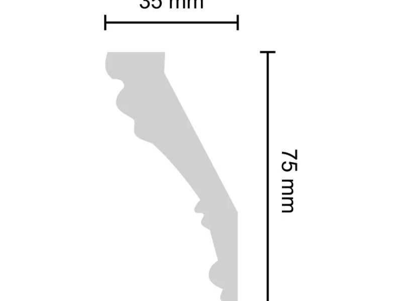 Decosa Zierprofil Gianna Weiß 3,5 cm x 200 cm