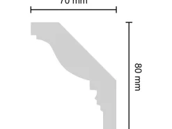 Decosa Zierprofil Giselle Weiß 7 cm x 200 cm
