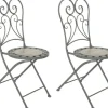 Best Acamp Gartenset Provence 2 Stühle Grau-Beige meliert für den Außenbereich