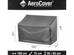 Aerocover Schutzhülle Gartenbank Anthrazit 160 cm x 75 cm x 65 - 85 cm