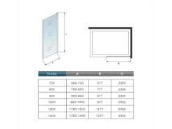 AICA 80x200cm Walk In Schwarz Aluminiumrahmen Duschwand mit Duschregal Handtuchhalter Duschabtrennung 8mm NANO Glass
