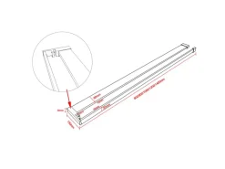 Sale AICA 140x200cm Walk In Schwarz Aluminiumrahmen Duschwand mit Duschregal Handtuchhalter mit Stabilisator Duschabtrennung 8mm NANO Glass F084B