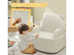 Discount AIYAPLAY Kindersessel mit Weichem Teddyfleece Bärenform Beige