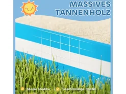 Discount AIYAPLAY Sandkasten 133 x 108 cm Sandkiste aus Holz Sandbox mit Sitzbank