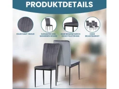 Outlet Albatros Esszimmerstühle MODENA 4er Set Grau