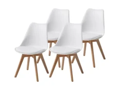 Albatros Esszimmerstuhl AARHUS 4er Set Weiss