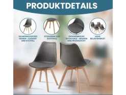 Hot Albatros Esszimmerstuhl AARHUS 4er Set Grau