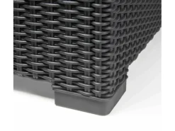 Best Allibert California 3-Sitzer Anthrazit mit Kissen Sand-Rattanoptik