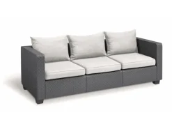Best Allibert Salta 3-Sitzer Loungeset 3-teilig mit Hocker und Tisch