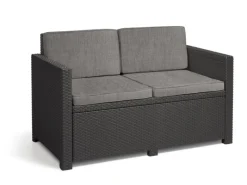Allibert Victoria - Monaco Loungeset 4-teilig mit 2-sitzer, Sessel und Tisch